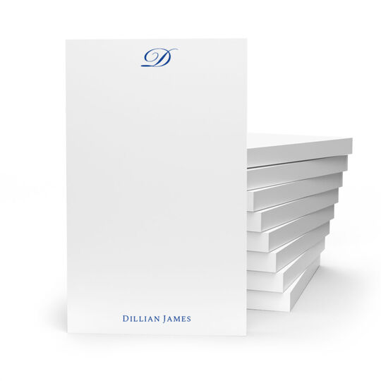 Elegant Script Initial Stack of Small Notepads